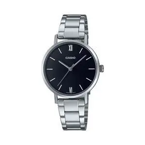 Casio Womens Black Dial Stainless Steel Classic Bracelet Watch - LTP-VT02D-1AUDF Casio Womens Black Dial Stainless Steel Classic Bracelet Watch - LTP-VT02D-1AUDF