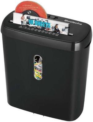 Woolsche Home Office Paper Shredder 10-Sheet Strip Cut with 3.17-Gallon Basket - P-2 Security Level - CD & Credit Card Shredder - Durable & Fast - Jam Proof System - ETL Certified