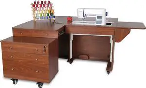Kangaroo & Joey Sewing Cabinet (Teak)