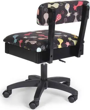 Arrow Sewing Hydraulic Sewing Chairs: Cat's Meow Black