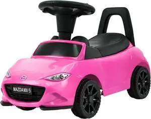 TCARAIWEN Mazda Licensed Ride On Car 3 in 1 Baby Toddler Toy Push Car Stroller 40 lbs Load Capacity with Bluetooth Music LED Lights