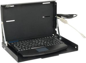 RackSolutions Folding Wall Mount for Compact Keyboard  Space-Saving Wall-Mounted Keyboard Tray for TKL or Full-Size Keyboards