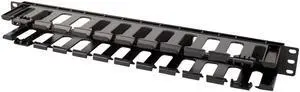 RackSolutions 1U Horizontal Plastic Cable Duct With Cover (3.5in Deep)  Efficient Cable Management