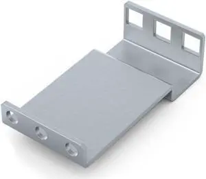 RackSolutions 1U Adapter Bracket, 4 Bends, 3.50 in Depth, Adjustable Rack Installation Depth, Compatible with Square, Threaded, and Round Hole 4-Post Racks