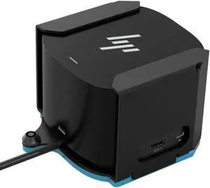 RackSolutions Secure Wall Mount H07 for HP ThunderBolt G4 Docking Station  16 GA Steel Enclosure with Barrel Lock, Black Powder Coat Finish, Fully Assembled