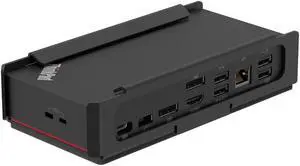 RackSolutions Secure Wall Mount L08 for Lenovo USB-C Docking Station  16 GA Steel Enclosure with Barrel Lock, Black Powder Coat Finish, Fully Assembled