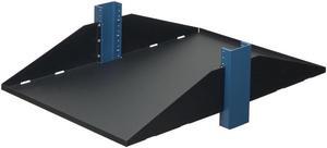RackSolutions 3U 2Post Center Mount Solid Shelf 29in Depth - Flanged Down, Supports 300 lbs, Compatible with 2 Post Racks