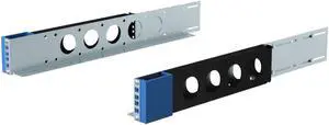 RackSolutions 2U 2Post Universal Rack Rail with Wirebar, 24" Depth, Compatible with Dell, HP, IBM, Cable Management Included