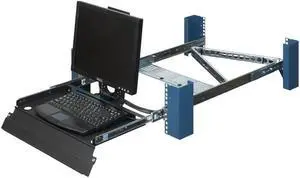 RackSolutions Rackmount KVM USB Keyboard  Compatible with 15-19" VESA Monitors, Trackpad, Cable Management Arm