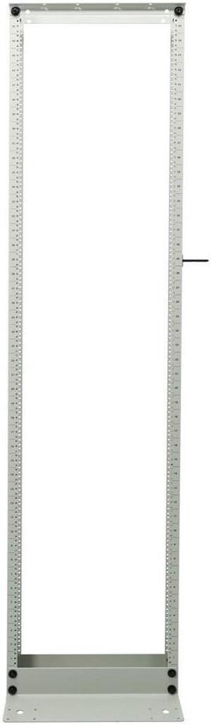 RackSolutions 45U 2Post Rack with 12-24 Threaded Holes, Black, 1000 lb Capacity