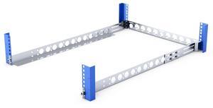 RackSolutions 1U Wide Equipment Universal Rail, 24in Depth with Wirebar, 45 lb Capacity