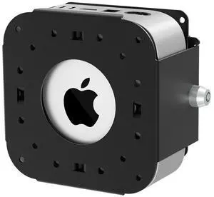 RackSolutions 105-D Wall Mount for Apple Mac Mini (M4, 2024), Secure Locking Enclosure with Dual VESA Mounting, 75mm & 100mm Compatible