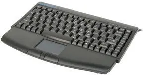 RackSolutions Compact Keyboard with Integrated Trackpad, USB Connection, 11-Inch Width