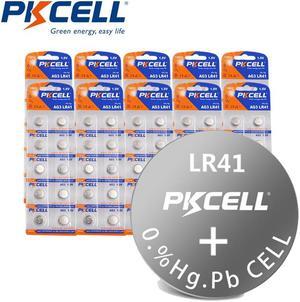 PKCELL AG3 1.5V Battery LR41 392 384 192 Button Alkaline Cell for Digital Thermometer- 40Count