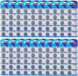 PKCELL 100Pcs CR2032 Battery,Long-Lasting & High Capacity CR 2032 3V Coin & Button Cell Lithium Batteries with Adaptive Power and Superior Safety