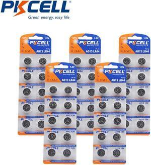 PKCELL LR44 Batteries 50-Pack 1.5 Volt Alkaline AG13 Watch Battery 357 303 A76 SR44 Button Coin Cell Battery