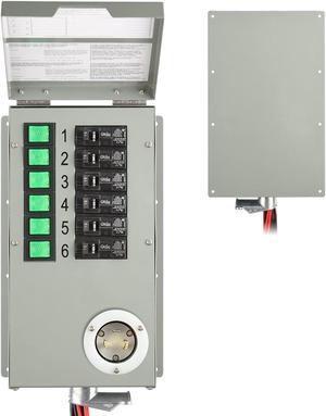 Nature's Generator Transfer Switch 6 Circuits 120V 30A Non-Automatic Power Transfer Kit