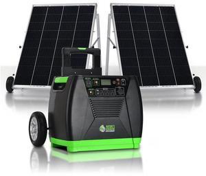 NATURE'S GENERATOR Elite 3600W Gold System:3600W Solar & Wind Powered Off-Grid Portable Generator +2×100W Solar Panel