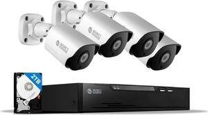Nature's Generator Powerhouse Security Camera System,one PoE NVR and 4 Nature's Generator Outdoor PoE Cameras