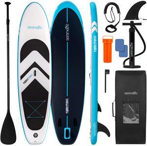 SereneLife 11 Inflatable SUP - Pet-Friendly Stand-Up Paddle Board for Adults and Pet Ride Alongs - 33 Wide Stable Design with Non-Slip EVA Deck Pad, Premium SUP Accessories, 440 lbs. Capacity