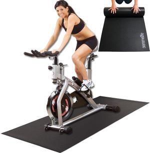 SereneLife Premium Portable Fitness Exercise Mat - 30" x 60" Non-Slip Gym Training Equipment Floor Protection - Yoga, Workout, Jump Rope - for Small Treadmill, Elliptical, Bike, Bench, Power Rack