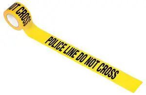 Pyle 4 Pieces Police Line Do Not Cross Sign Tape Set - 656 Feet, Black and Yellow, Waterproof and UV-Resistant, Ideal for Roadworks, Events, and Hazardous Areas