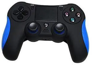 Pyle Wireless Game Controller - High Performance Remote Joystick Game Console Controller Compatible with PC, Android, iOS Console - Dual Vibration, LED Lights, Built-in Speaker, 6-Axis Sensor
