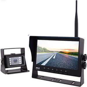 Pyle Waterproof Wireless HD Backup Camera, Night Vision Illumination, LCD Display Screen, with Built-in Rechargeable Battery, Black. (PLCMH6)