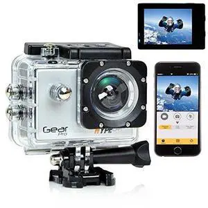 Gear Pro Sports Action 4K Hype Cam - Ultra HD Wi-Fi Action Camera, Silver (GDV485SL)