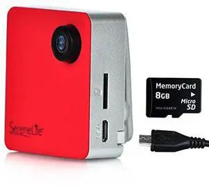 SereneLife Clip-on Wearable Camera 1080p Full HD with Built-in Wi-Fi, Ideal for Classroom to Record the Lecture, Sports, Jogging, Cycling, Hiking, Fishing, and Camping. (SLBCM18RD)