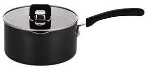 NutriChef Saucepan Pot with Lid-Non-Stick Stylish Kitchen Cookware with Foldable Knob, 1.5 Quart, Works with Model: NCCWSTKBLK (Black), One Size