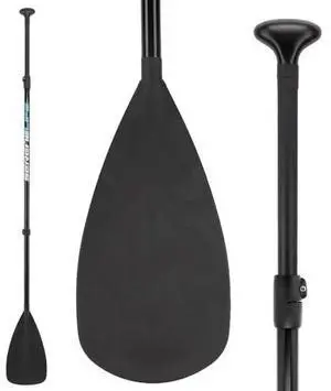 Jovial 3 Shafted Fiberglass Paddle, Adjustable and Collapsible Paddle to 67.3 to 86.1 inches with Thick Allow Pin Button Lock for Safety, T Grip Comfortable Handles, Lock Tight Adjustment