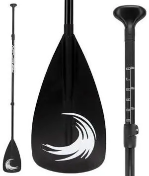 Jovial 3 Shafted Fiberglass Paddle, Adjustable and Collapsible Paddle to 67.3 to 86.1 inches with Thick Allow Pin Button Lock for Safety, T Grip Comfortable Handles, Lock Tight Adjustment