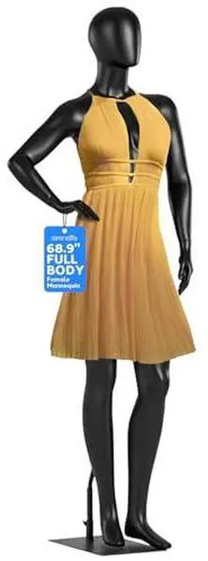 SereneLife Premium Female Mannequin  68.9" Life-Size Dress Form with Realistic Face, Rotating Head, Flexible Limbs, Detachable Body & Sturdy Metal Base for Boutiques, Exhibits & Fashion Display