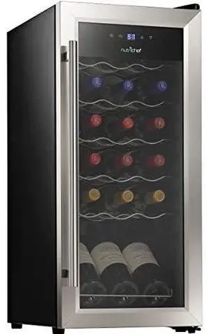NutriChef PKCWC18 Cooler, 18 Bottle, Stainless Steel
