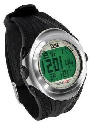 Pyle Sports PPDM1 Digital Heart Rate Monitor Watch With Chronograph, Pulse, And Pedometer