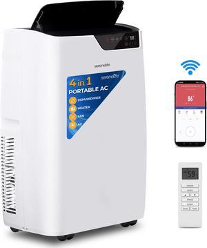 Serene Life Single Duct Portable Air Conditioner and Heater (SLACHT12W)
- 12000 BTU Cooling Capacity (ASHRAE) Compact Home A/C Cooling and Heating Unit