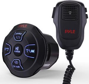 Pyle Amplified Wireless BT Audio Controller Kit - 300W Waterproof Marine System with Mic - PLMRBT18MIC