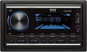 Pyle Marine Bluetooth DVD/CD/MP3 Radio Receiver Double DIN - AM/FM/USB/AUX LCD Display - PLDMR27NBK