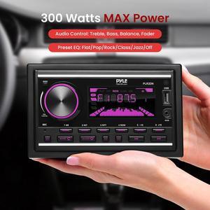 Pyle Bluetooth MP3 Radio Receiver Double DIN - AM/FM/USB/AUX LCD Display with Remote - PLR2DN