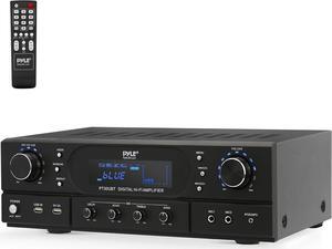 Pyle Home Theater Wireless BT Streaming Receiver Amplifier - 2x30W Dual Channel System with MP3/USB/FM Radio