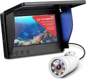 Pyle 4.3'' Portable LCD Monitor Underwater Fishing Camera - 12 Infrared Lights - PLMRCT43WT - White