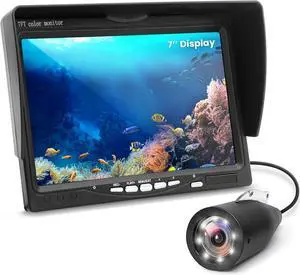 Pyle 7'' LCD Monitor Underwater Fishing Camera - 1000TVL with DVR Recording - PLMRCDV72BK - Black