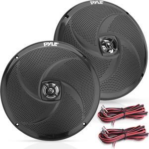 Pyle 8" Waterproof Marine Speakers, 2-Way Full Range Stereo Sound, 320W Max Power - Black (PLMRS8B)