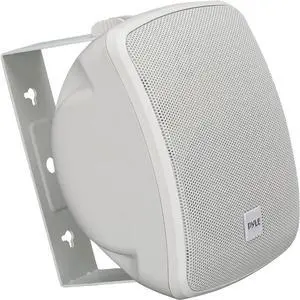 Pyle 3.5" Waterproof On-Wall Patio Commercial Speaker, 2-Way Full-Range Stereo Sound with 70V Transformer - White (PDWR445TW)