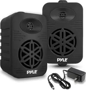 Pyle 4" 2-Way Indoor/Outdoor Bluetooth Speaker System, Waterproof Design, 300W Max Power - Black (PDWRBT46BK)
