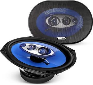 Pyle 6x9/7x10 Car Speakers - 4-Way Quadriaxial Full Range Sound Audio System with 400W Output