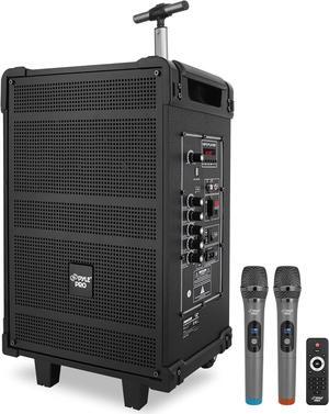 Pyle 10" Portable Wireless Bluetooth PA Speaker System with Microphones - PWMA1099A, 600W