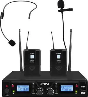 Pyle UHF Wireless Microphone System Kit - PDWM3365