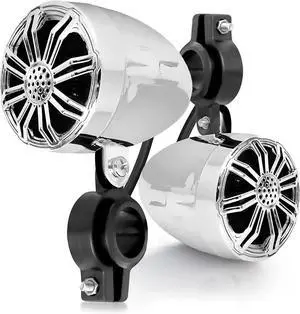 Pyle 2.25" Waterproof Off-Road Speakers for Motorcycle or Car - Chrome PLMR22CR